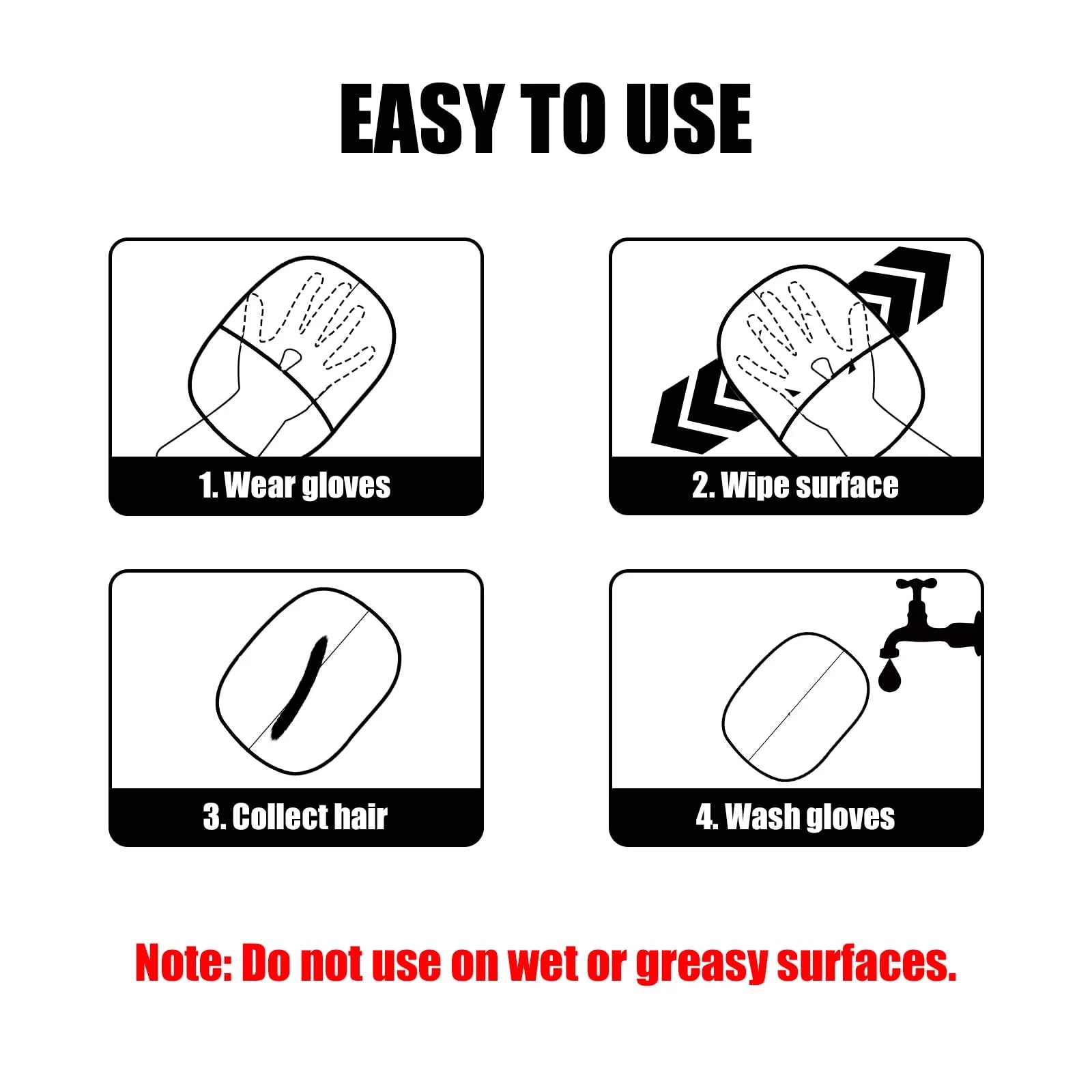 Magic Brush Pet Hair Remover Tool for Clothing, Couch, Carpet, Car Seat